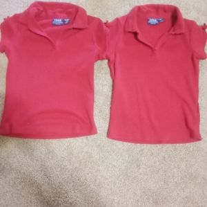 Red collard shirt xxs 4/5